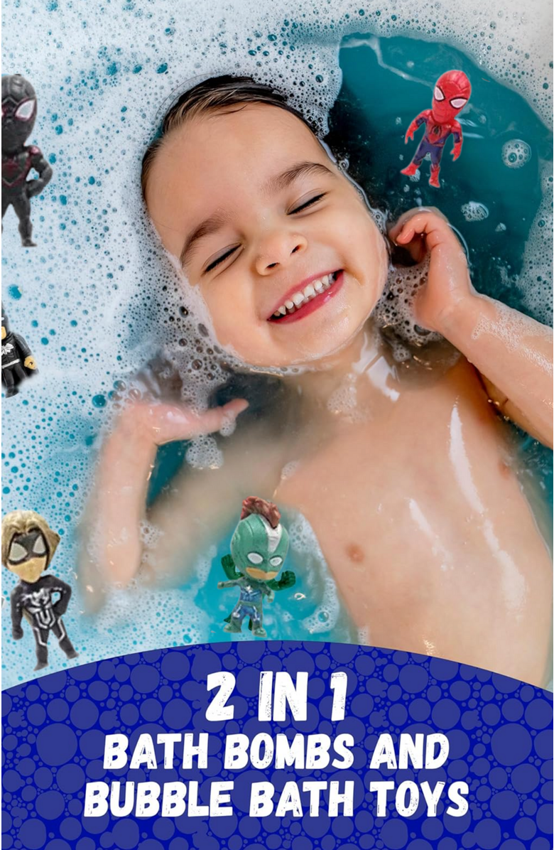 Lovery 12-Pc. Superhero Bath Bombs Gift Set with Surprise Toy, Alternate, color, Multicolor