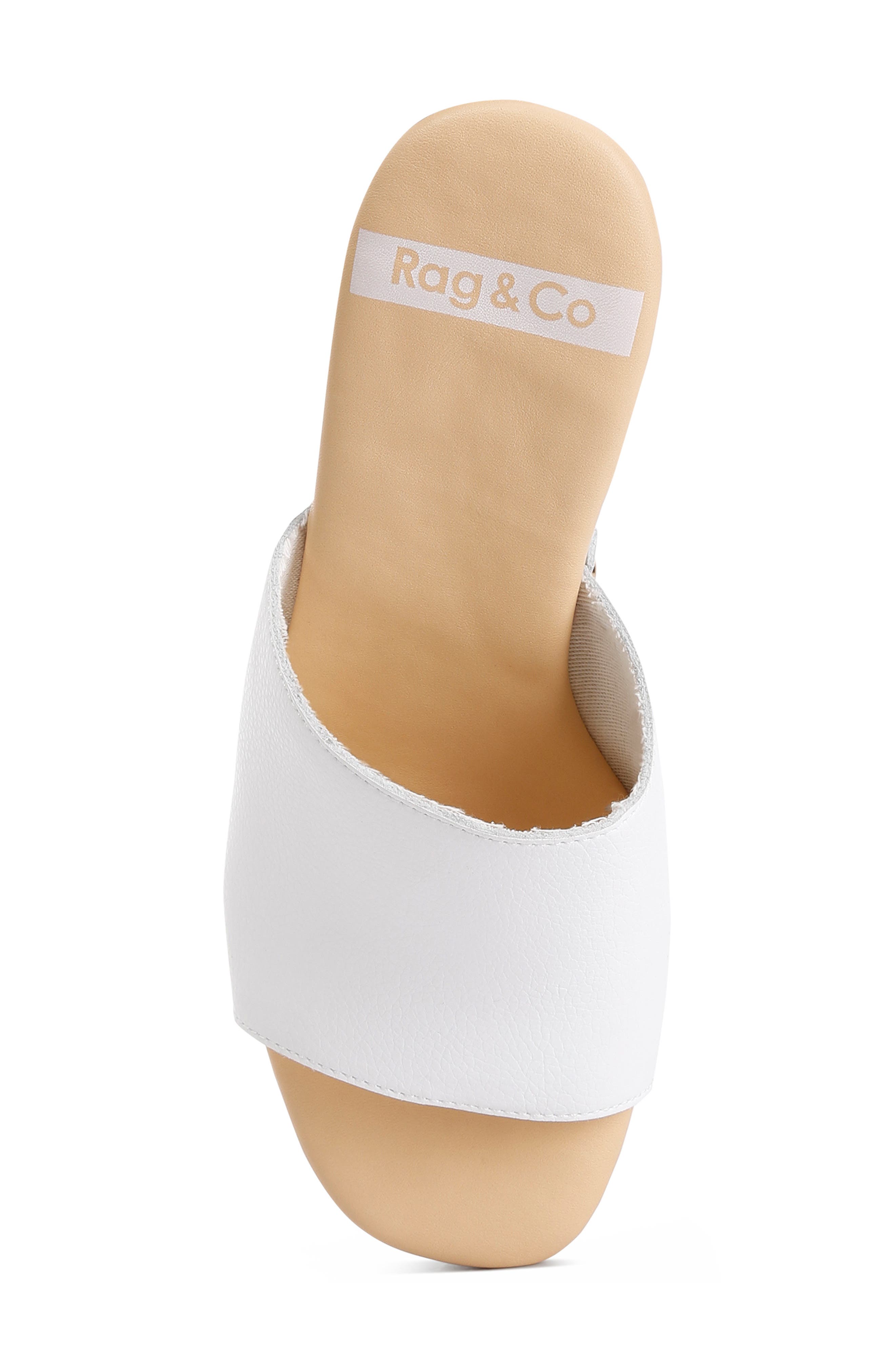 Drew Recycled Leather Platform Sandal, Alternate, color, WHITE