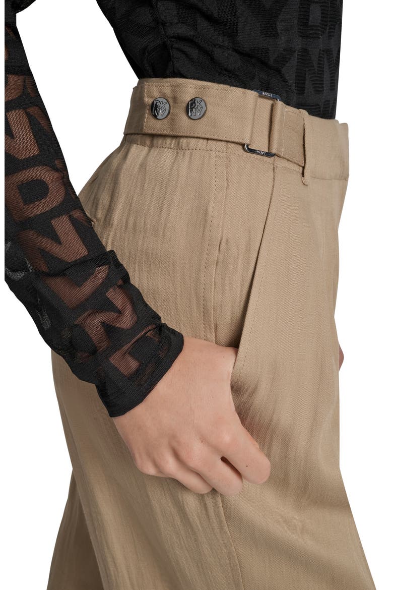 Weathered Twill Pleated Pants, Alternate, color, TRAVERTINE