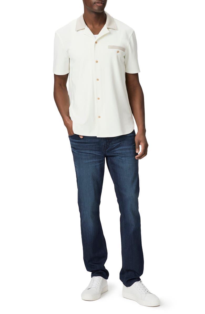 PAIGE Roan Short Sleeve Knit Button-Up Shirt, Alternate, color, 