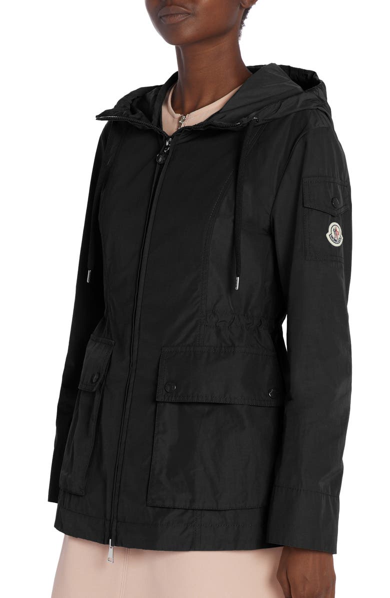 Moncler Leandro Short Parka, Alternate, color, Black