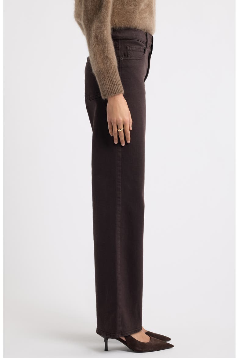 High Waist Straight Leg Jeans, Alternate, color, BROWN COFFEE