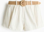 H&M Belted Cotton Shorts