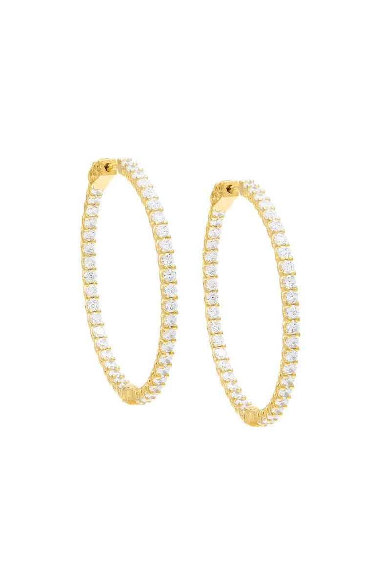 BY ADINA EDEN CZ Thin Round Hoop Earring, Alternate, color, Gold