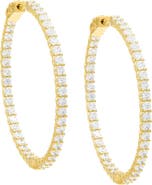 BY ADINA EDEN CZ Thin Round Hoop Earring