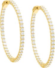 BY ADINA EDEN CZ Thin Round Hoop Earring