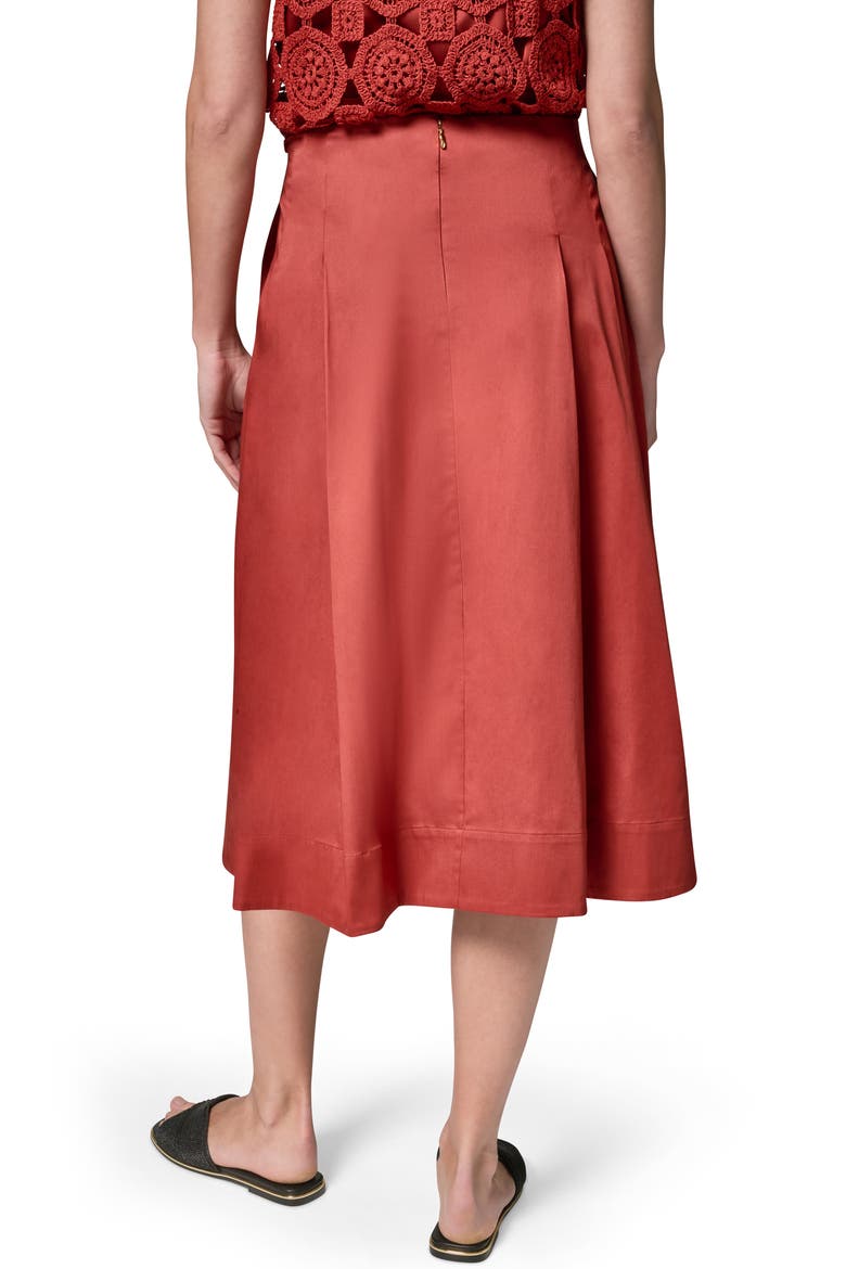 Pleated A-Line Skirt, Alternate, color, SUNBAKED