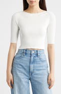 AllSaints Cruz Crop Rib Top