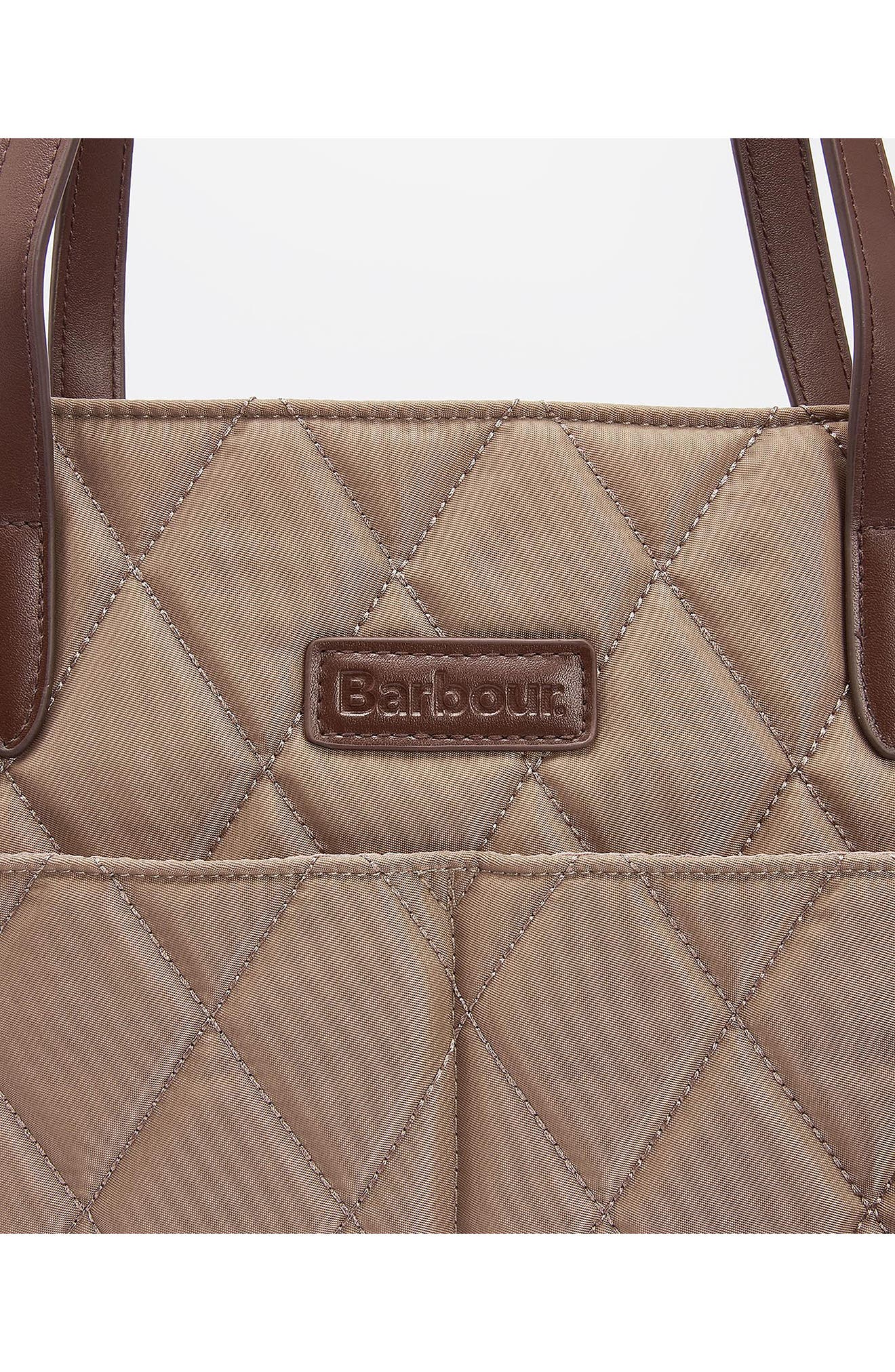 Barbour Diamond Quilted Nylon Tote Bag, Alternate, color, 