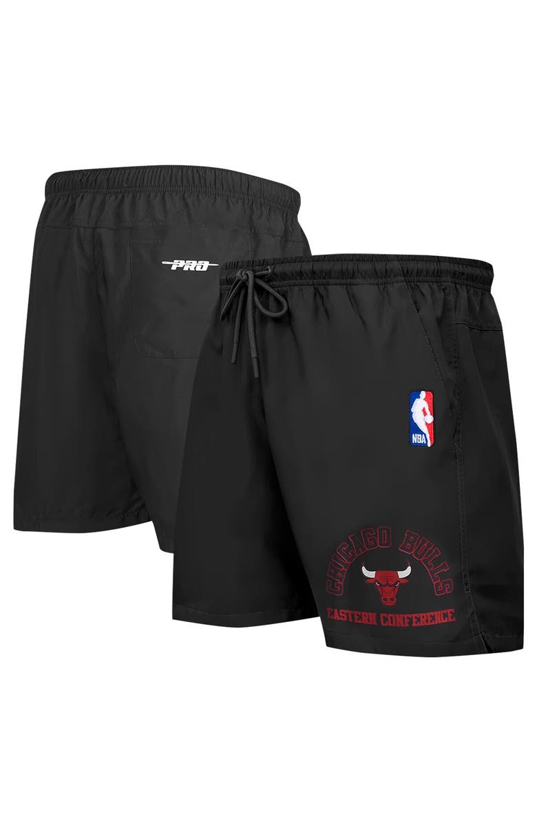 PRO STANDARD Men's Pro Standard Black Chicago Bulls Area Code Shorts, Main, color, Black
