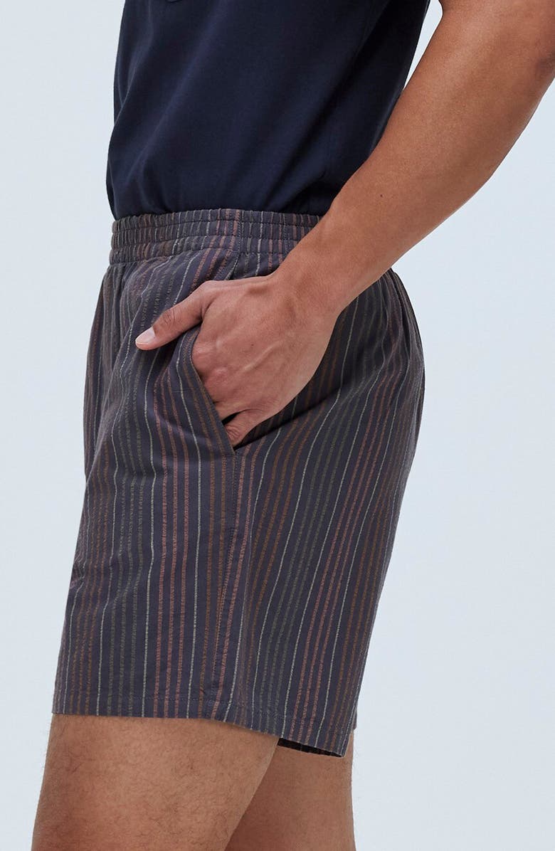 Madewell Everywear Stripe Seersucker Shorts, Alternate, color,
