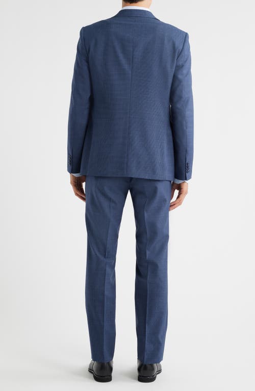 John Varvatos Bleecker Blue Microcheck Wool Blend Suit