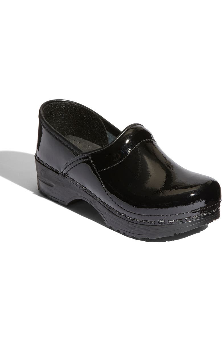 Sanita 'Gitte' Patent Leather Clog, Main, color,