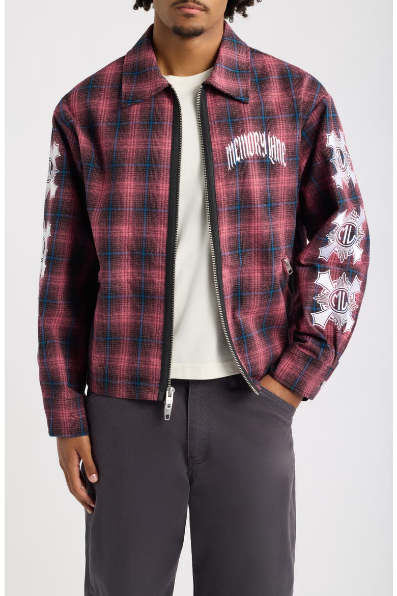Plaid Zip Jacket, Main, color, RED PLAID