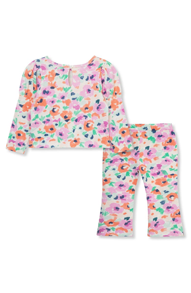 Peek Essentials Floral Cotton Top & Flare Pants Set, Alternate, color, 