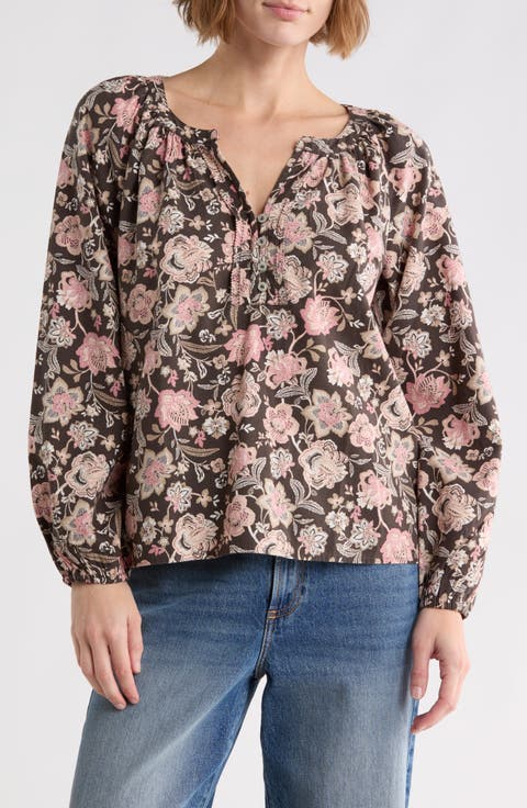 Floral Henley