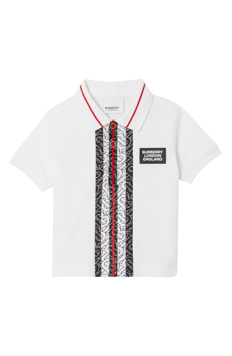Burberry Joseph Monogram Stripe Piqué Polo Shirt, Main, color, 