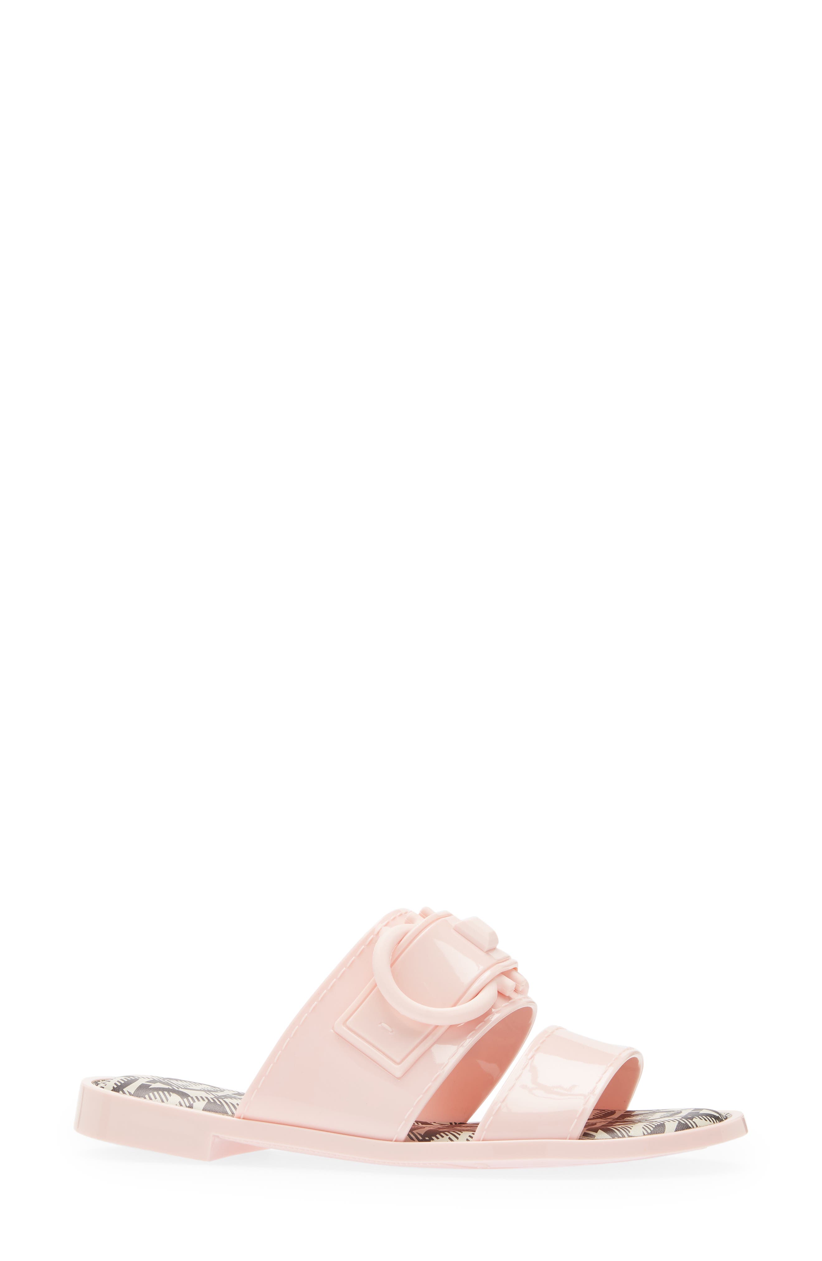 Salvatore Ferragamo Taryn Logo Slide Sandal, Alternate, color, PINK
