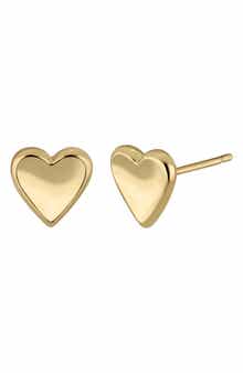Bony Levy 14K Yellow Gold Heart Stud Earrings