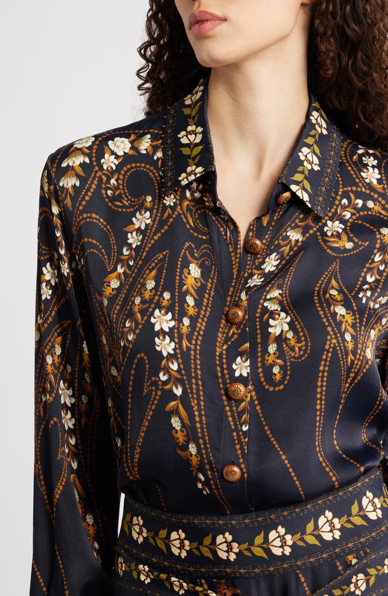 FARM Rio Garden Silhouette Shirt, Alternate, color, Black