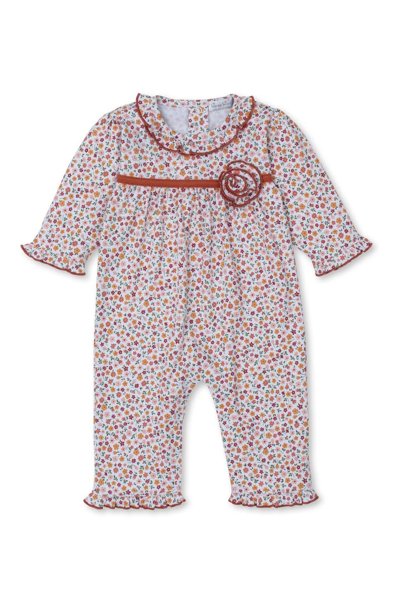 Floral Pima Cotton Romper, Main, color, WHITE/ FLORAL