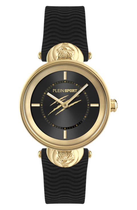 Supernova Three Hand Quartz Silicone Strap Watch, 34mm