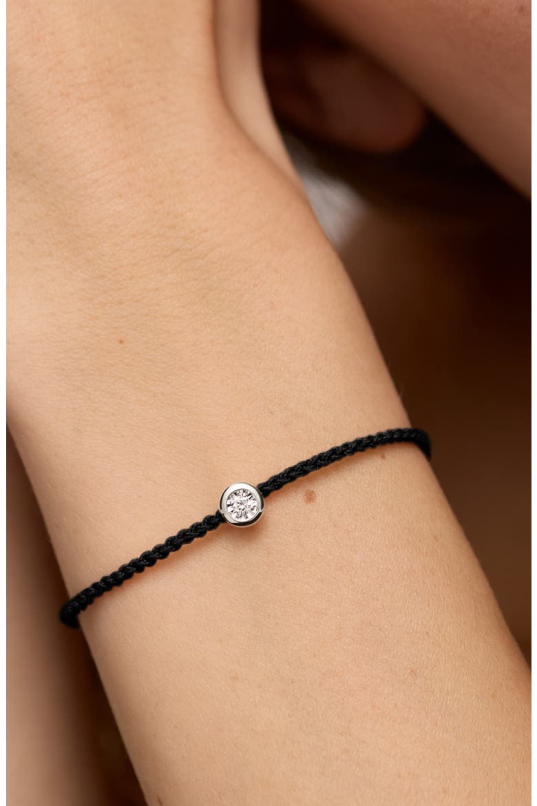 Lab Grown Diamond Solitaire Cord Bracelet, Alternate, color, SILVER
