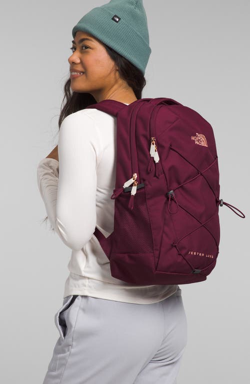 The North Face Jester Luxe Backpack In Boysenberry/coral Metallic