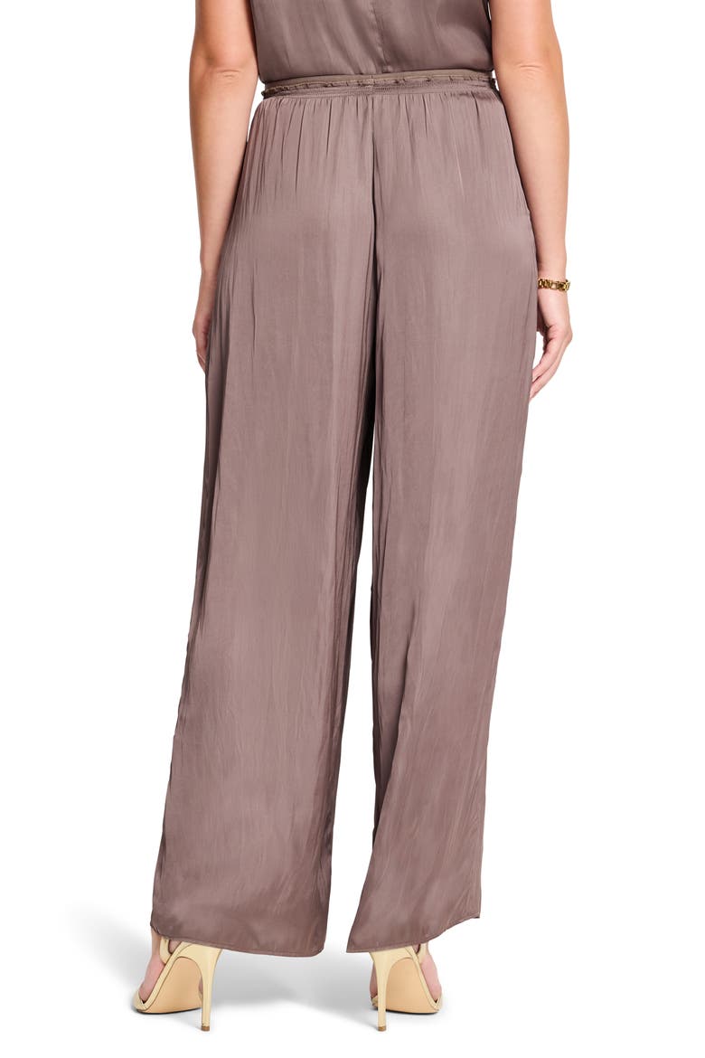 Wide Leg Satin Pants, Alternate, color, COCOA