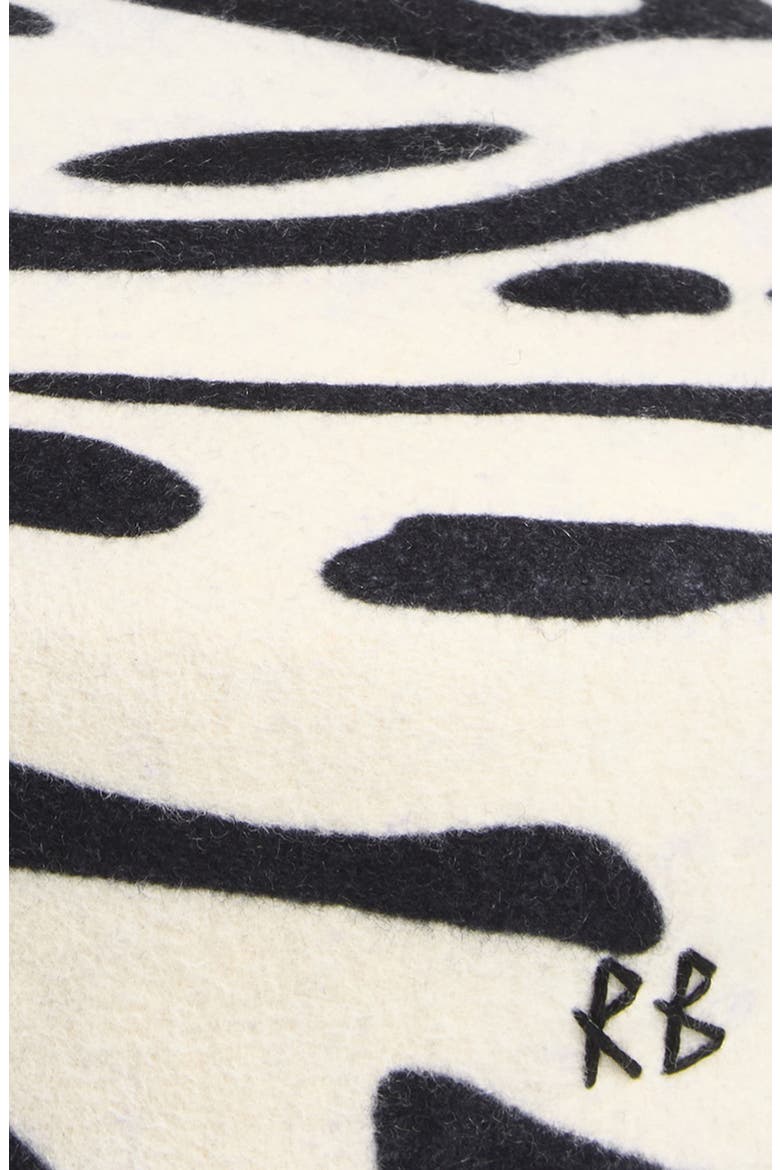 Wool Felt Pillbox Hat, Alternate, color, WHITE/ BLACK