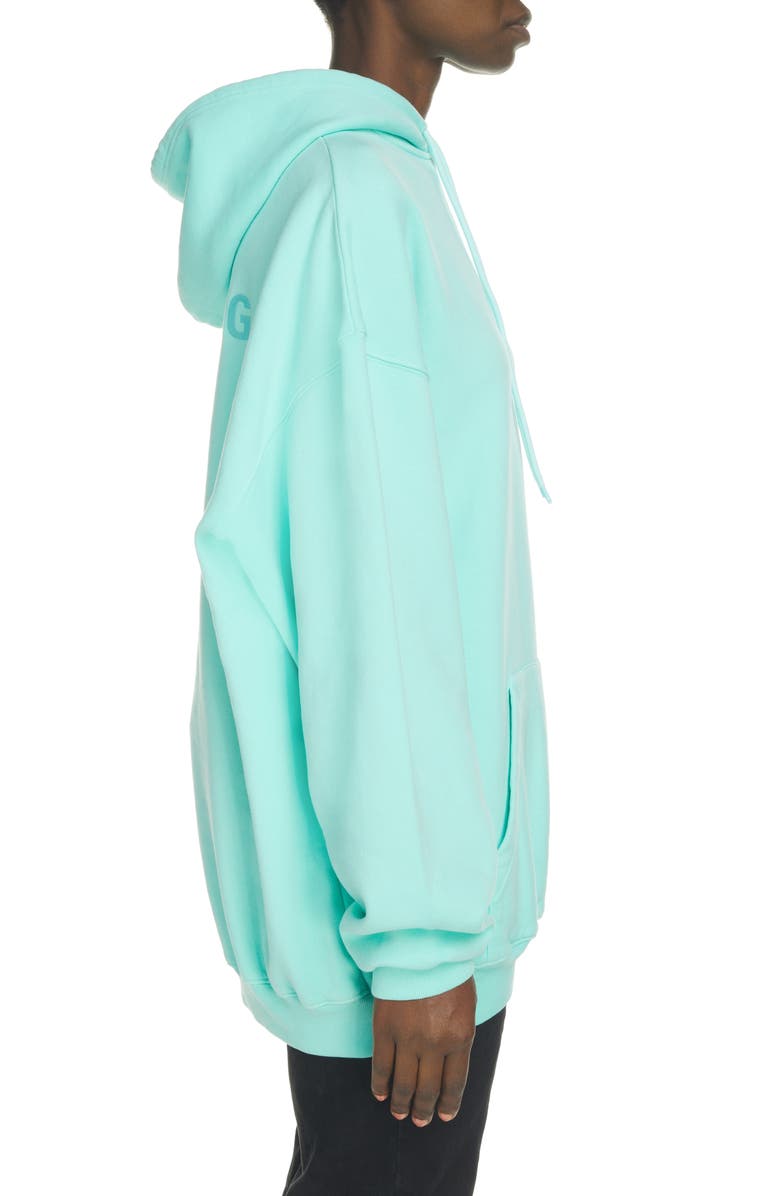 Balenciaga Embroidered Logo Cotton Hoodie, Alternate, color, 