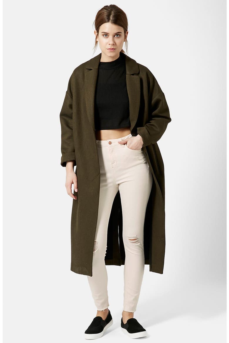 Moto 'Jamie' Ripped High Rise Skinny Jeans, Main, color, CREAM