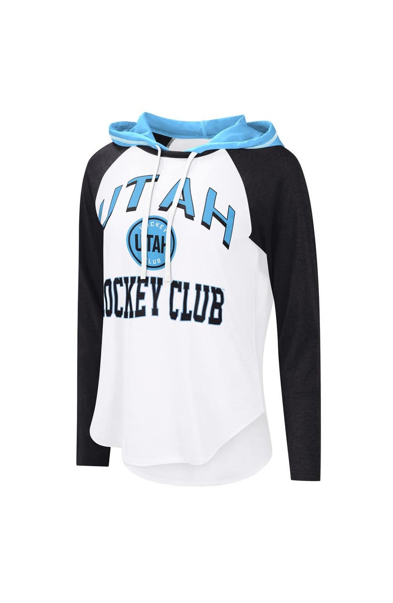 G-III 4HER BY CARL BANKS Women's G-III 4Her by Carl Banks White Utah Hockey Club VIP Raglan Long Sleeve Hoodie T-Shirt, Alternate, color, White