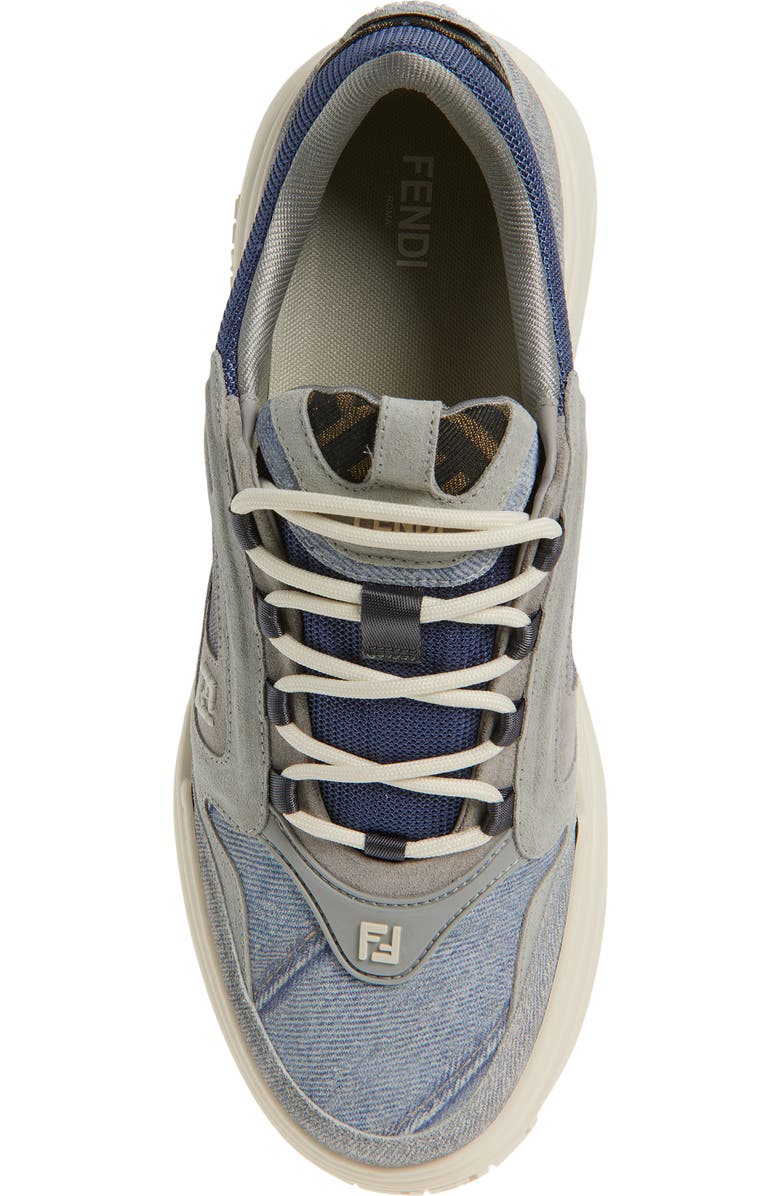 Fendi Force Sneaker, Alternate, color, Grig Denim Blue Denim