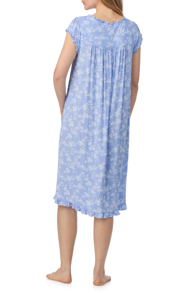 Eileen West Floral Waltz Nightgown, Alternate, color, Blue/ White