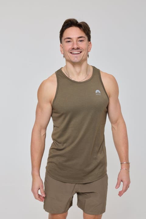 Elite Activewear Tank Khaki - Men's