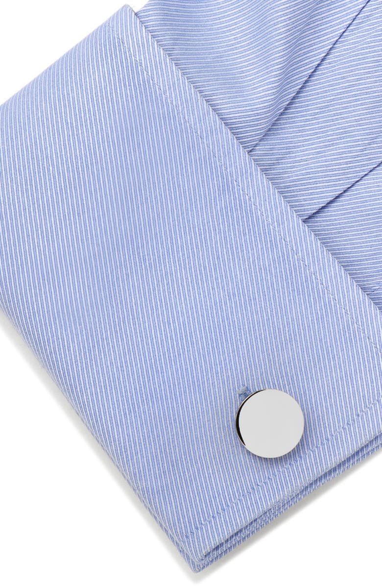 Cufflinks, Inc. Round Infinity Engravable Stainless Steel Cuff Links, Alternate, color, 