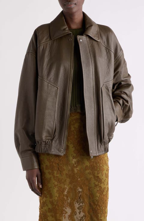 Oversized Leather Jacket