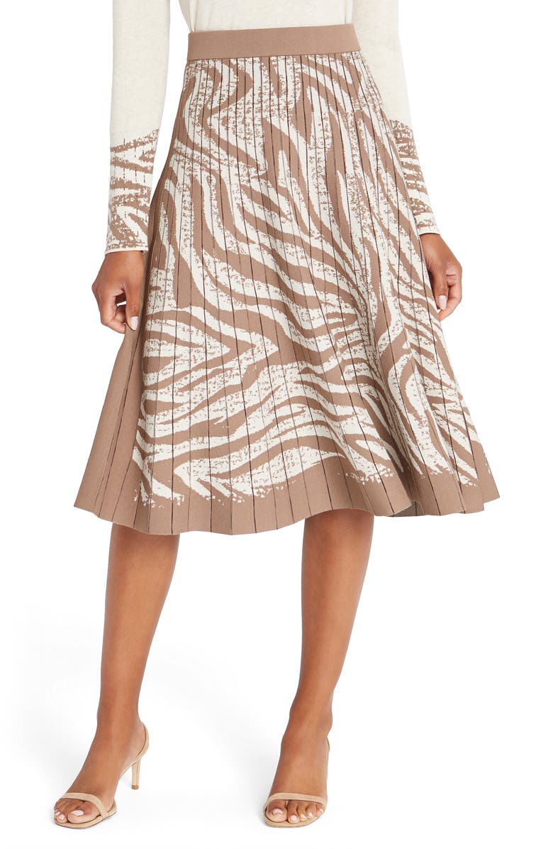 NIC+ZOE Show Your Stripes Zebra Pattern Knit Skirt, Main, color,