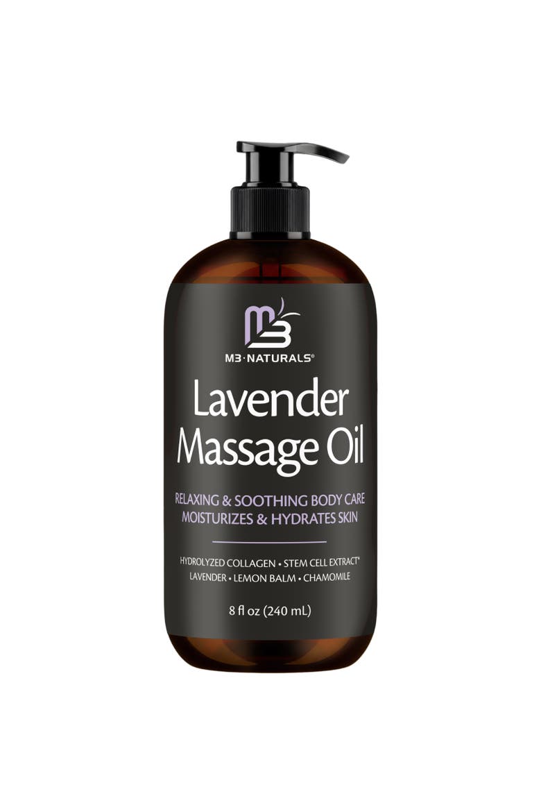Relaxing Massage Oil, Lavender, 8fl oz, Main, color, None