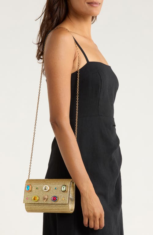Kurt Geiger London Gems Party Envelope Clutch In Gold