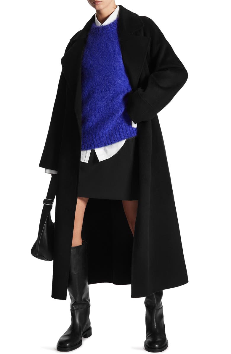 COS Belted Wool Blend Coat, Main, color,