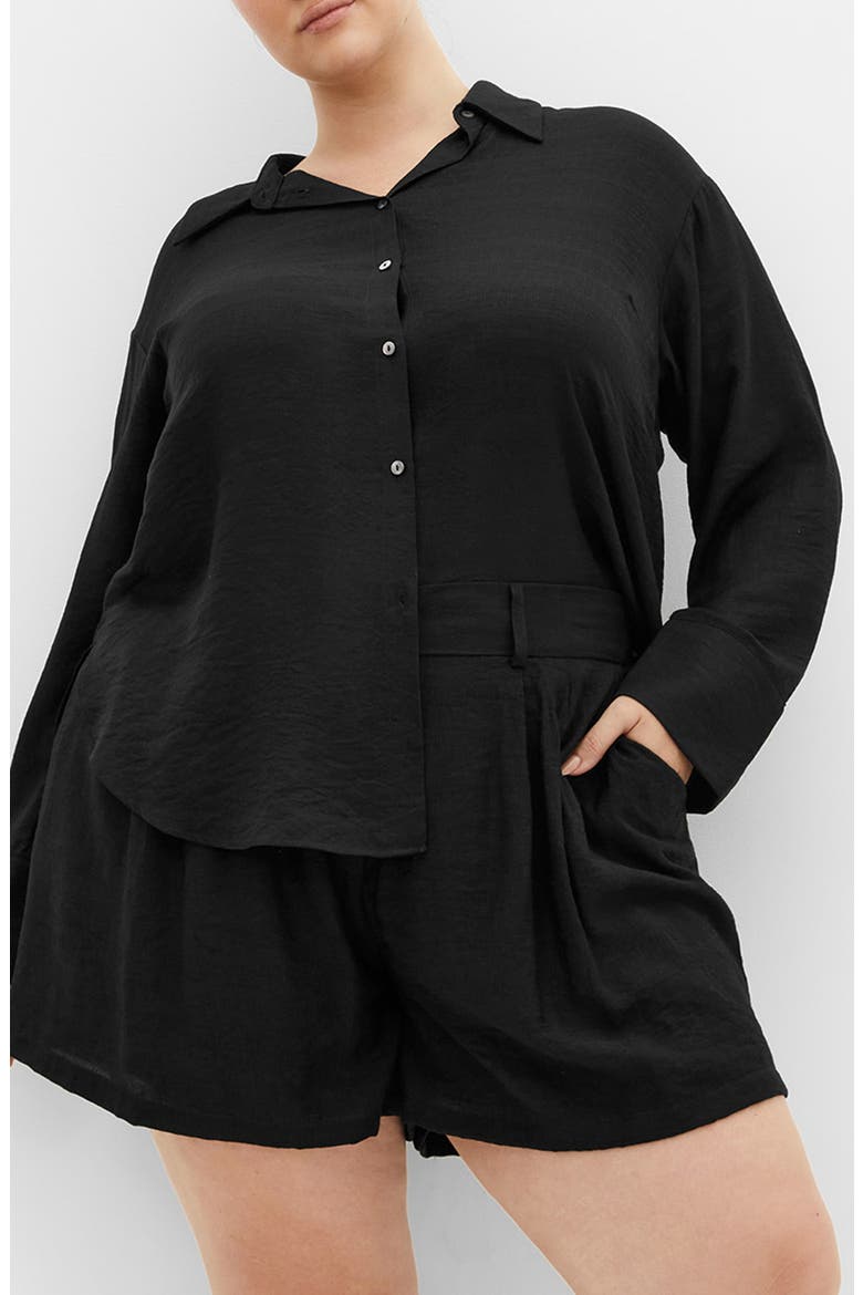Bella Button-Up Shirt, Main, color, BLACK