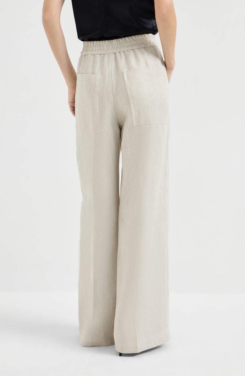 Brunello Cucinelli Loose Track trousers, Alternate, color, Beige