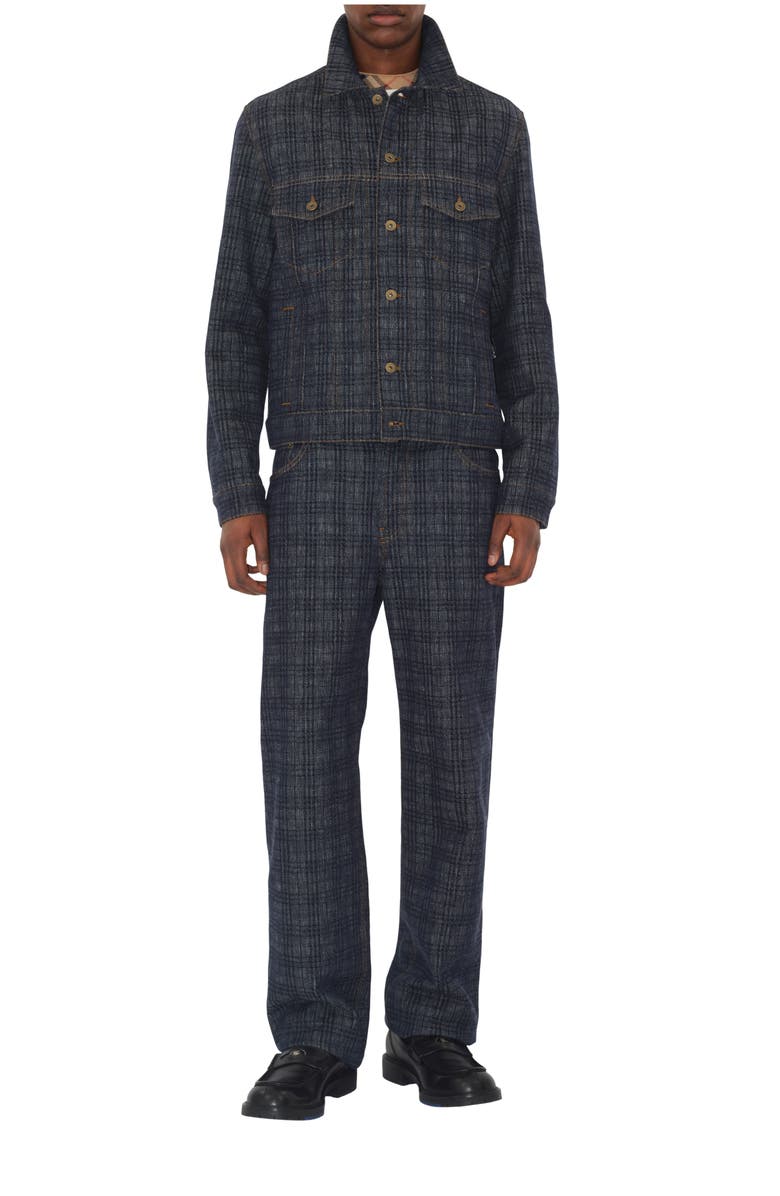 Burberry Loose Check Denim Jeans, Main, color,