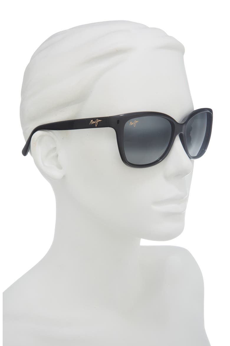 Starfish 56mm PolarizedPlus2® Cat Eye Sunglasses, Alternate, color, BLACK
