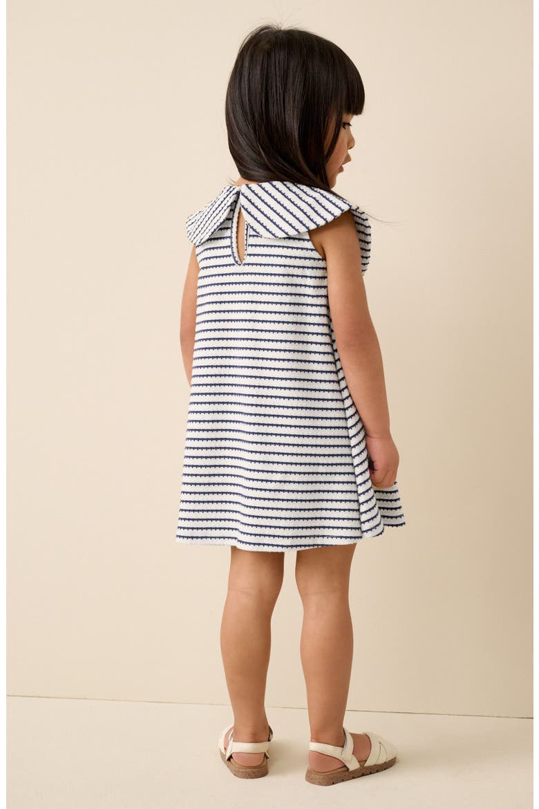 Kids' Stripe Frill Collar Dress, Alternate, color, MULTI