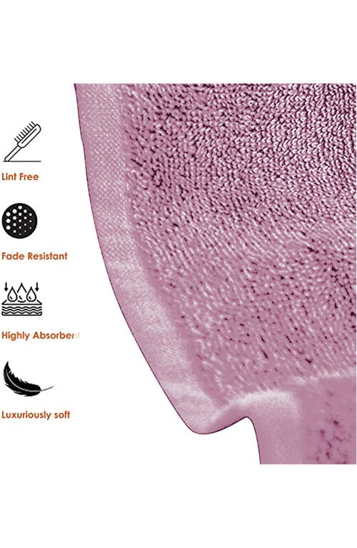 J&v Textiles J And V Textiles Set Of 6 Plush Towels In Pink