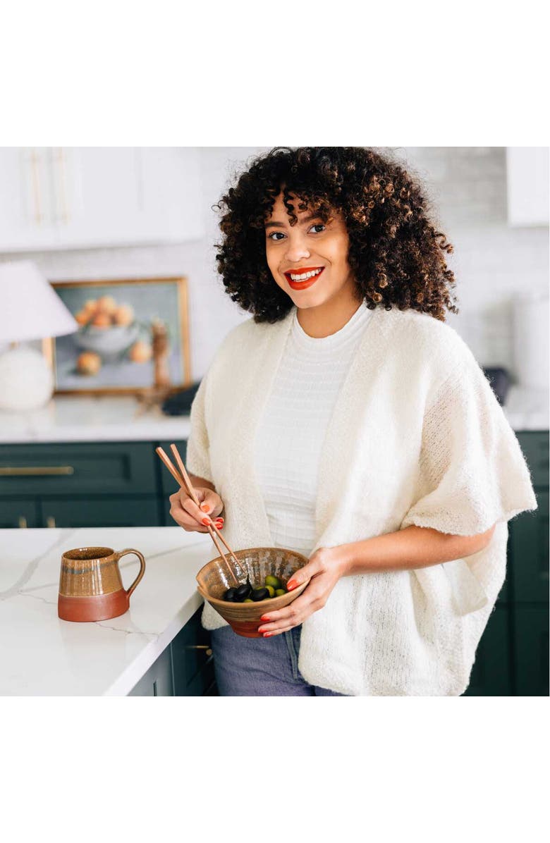 Ten Thousand Villages Chopsticks & Terracotta Bowl Set, Alternate, color, Brown