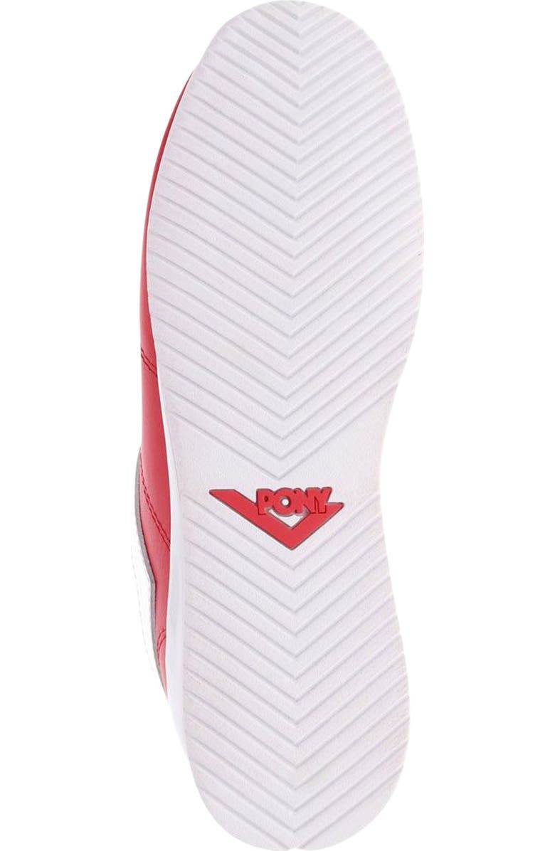 PONY KO-Low Patent Sneakers, Alternate, color, Red/White